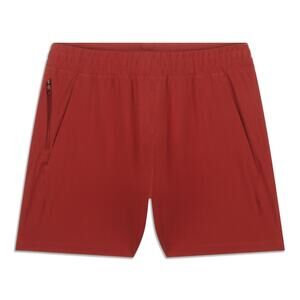 Lululemon Pace Breaker Linerless Short Workout Large M7AQES Terra Orange Red EUC